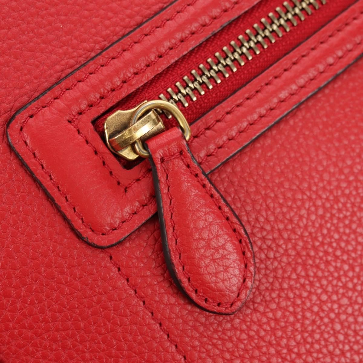 Celine Luggage Bag Grainy Leather, Red, Leather, Handbag