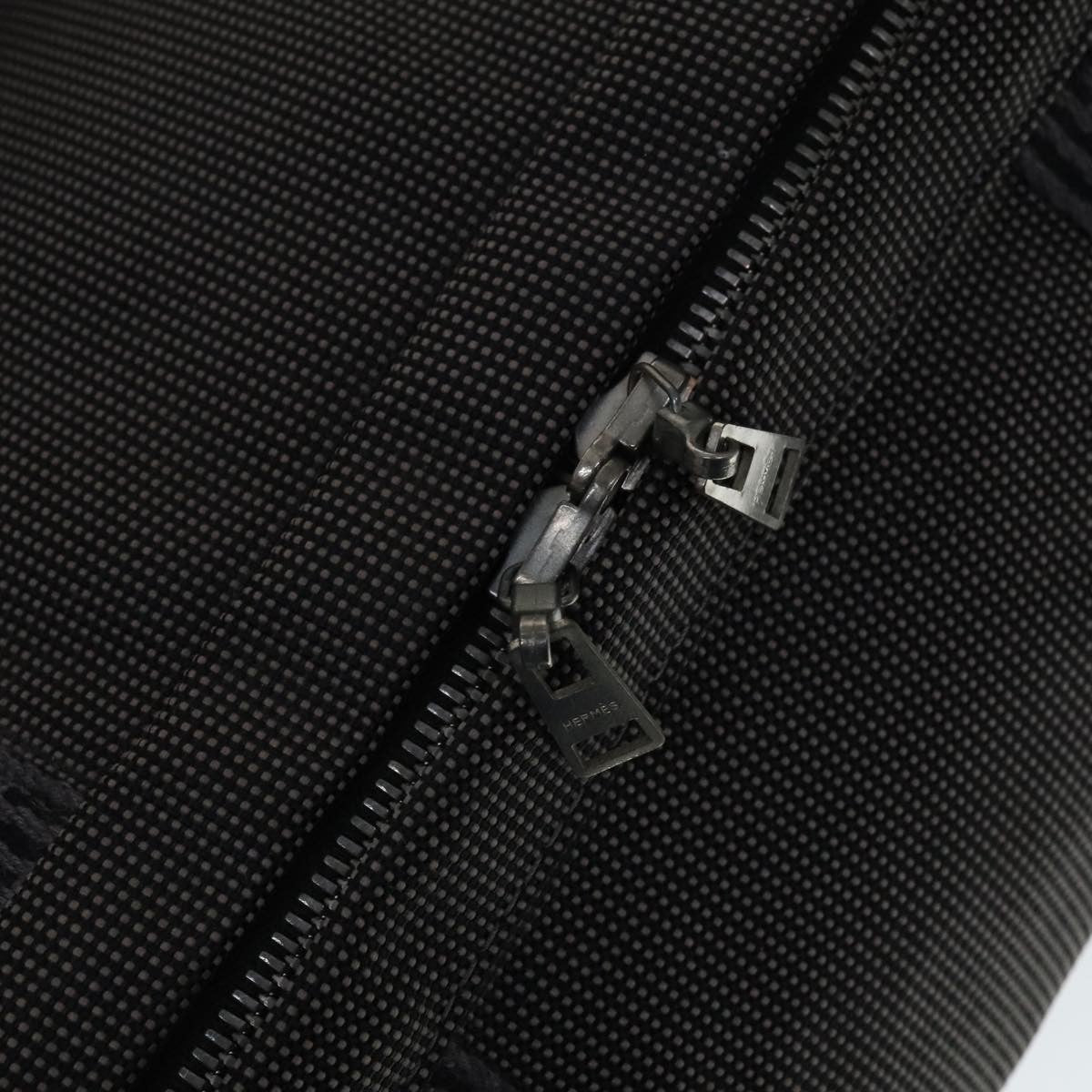 Hermes Vanity Herline Pouch Canvas, GRAY, CANVAS, Clutche & pouche