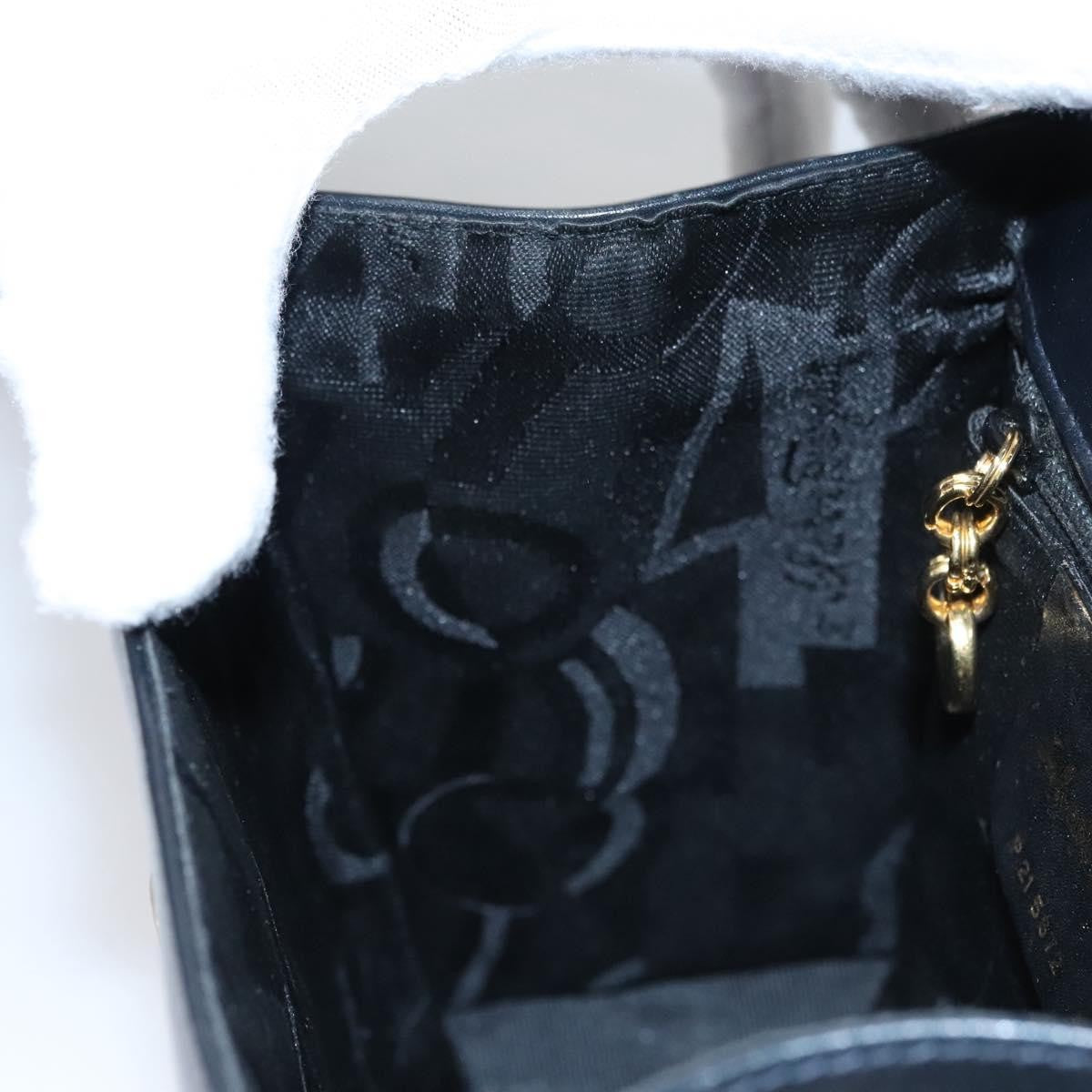 Salvatore Ferragamo Gancini handbag Leather, BLACK, LEATHER, Handbag