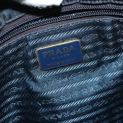 Prada Metal Handles Tote Tessuto, NAVY, NYLON, Tote bag