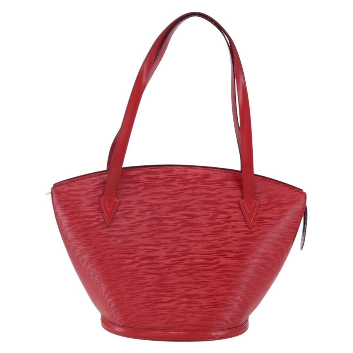Louis Vuitton Saint Jacques Handbag Epi Leather, RED, LEATHER, Shoulder bag