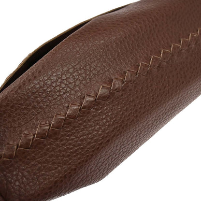 Bottega Veneta Vintage Shoulder Bag Intrecciato Leather, BROWN, LEATHER, Shoulder bag