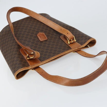 Celine Vintage Macadam Tote bag Canvas, BROWN, PVC, Tote bag