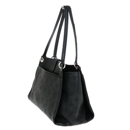 Louis Vuitton Sevres Handbag Mahina Leather, BLACK, LEATHER, Shoulder bag