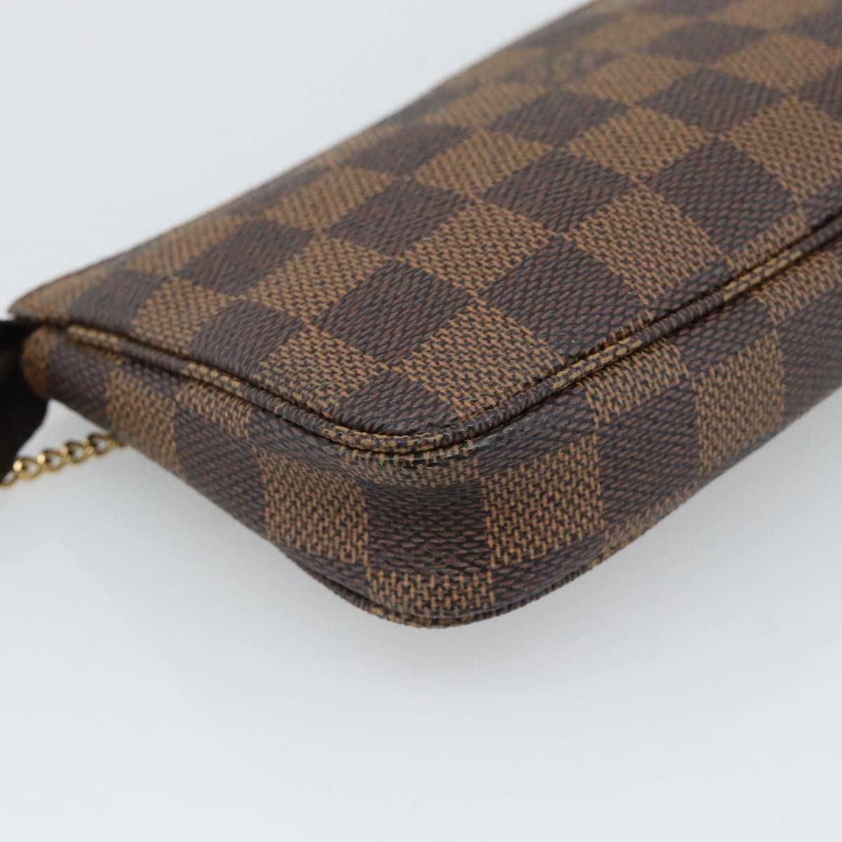 Louis Vuitton Mini pochette accessoires Damier Canvas, Brown, Canvas, Clutch