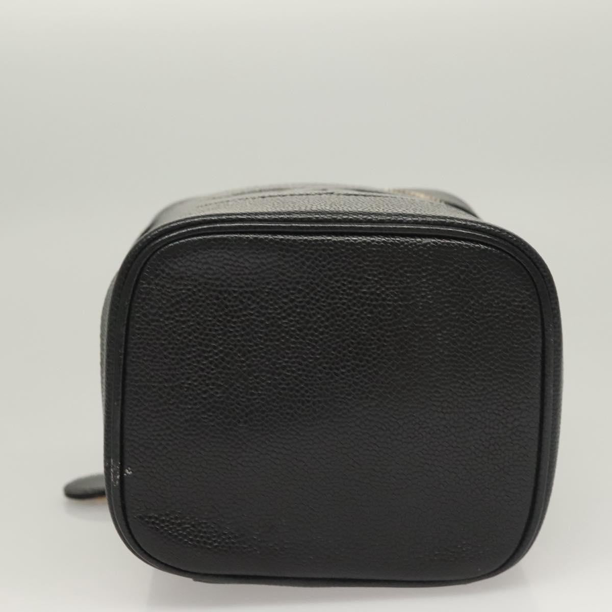 Chanel Vanity pouch Leather, BLACK, LEATHER, Toiletry Case