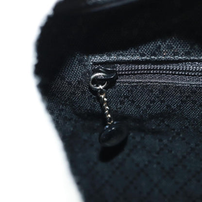 Gucci Vintage Bamboo Handle Bag Nylon, BLACK, NYLON, Handbag