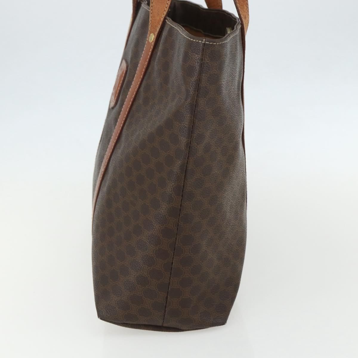 Celine Vintage Macadam Tote bag Canvas and Leather, BROWN, CANVAS, Tote bag