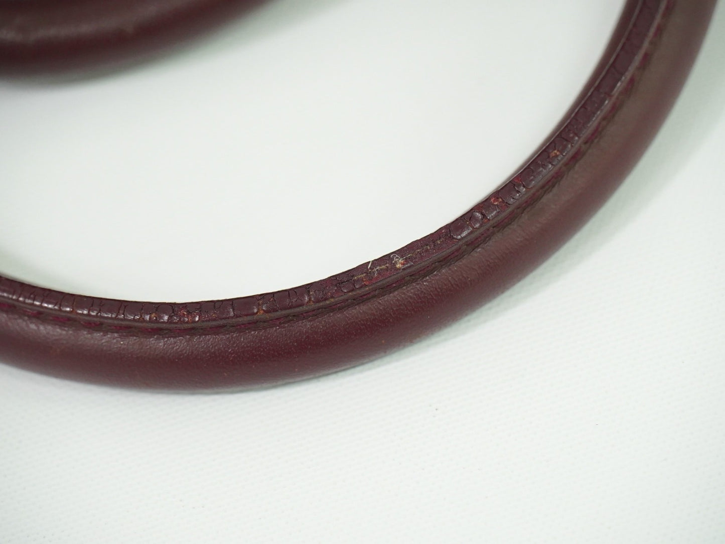 Christian Dior Vintage Saddle Bowler Bag Diorissimo Canvas, BURGUNDY, CANVAS, Handbag