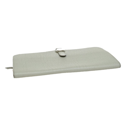 Hermes Dogon Duo Combined Wallet Leather, GRAY, LEATHER, Wallets