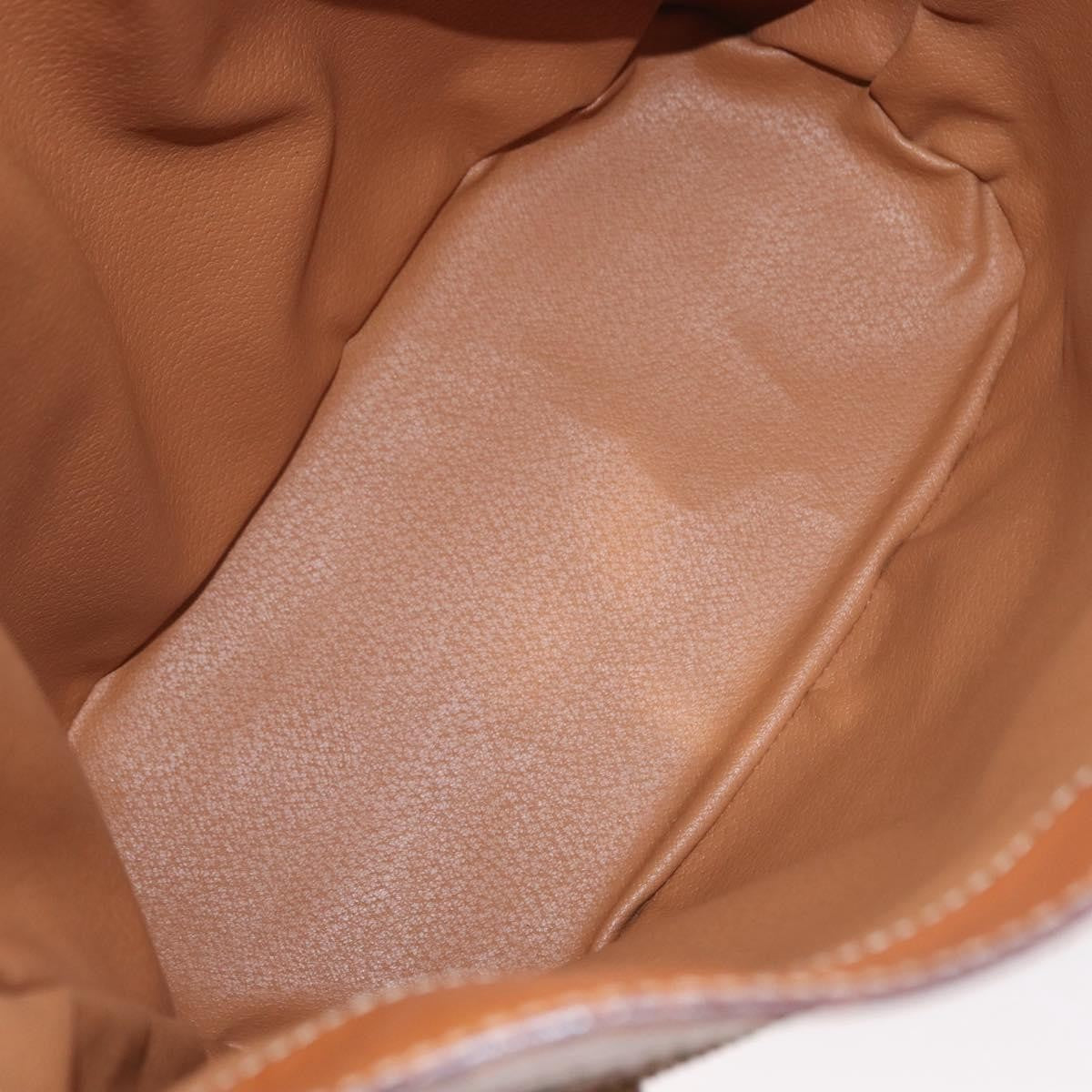 Celine Vintage Macadam Shoulder Bag Canvas and Leather, BROWN, CANVAS, Shoulder bag