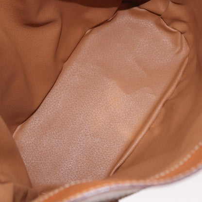 Celine Vintage Macadam Shoulder Bag Canvas and Leather, BROWN, CANVAS, Shoulder bag