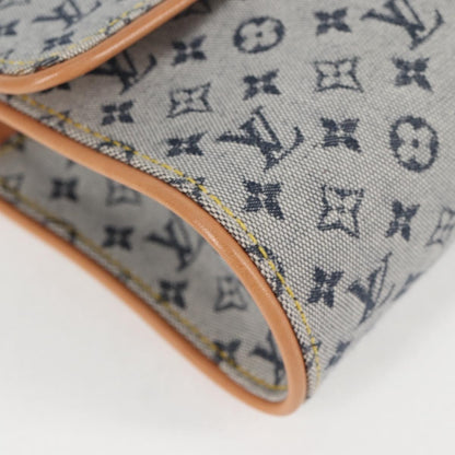 Louis Vuitton Camille Handbag Mini Lin, BLUE, CANVAS, Handbag