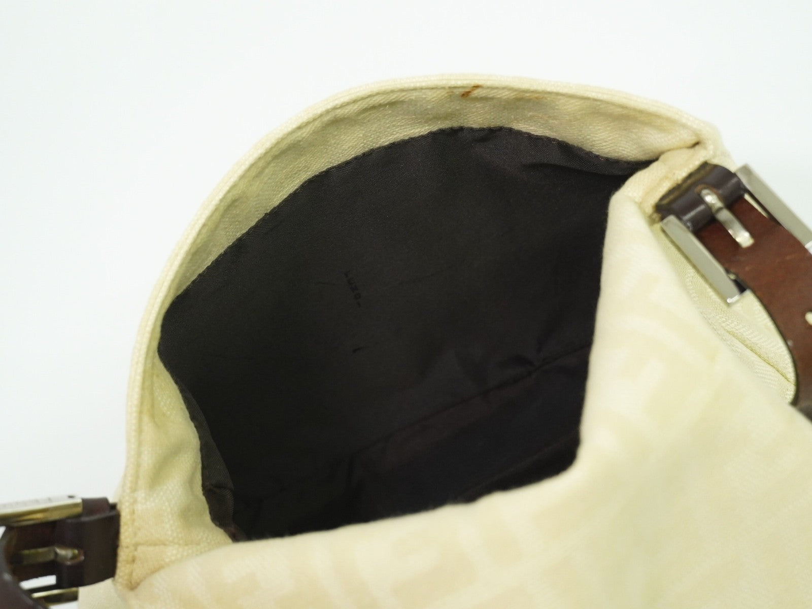 Fendi Mamma Baguette Zucca canvas, BEIGE, CANVAS, Shoulder bag