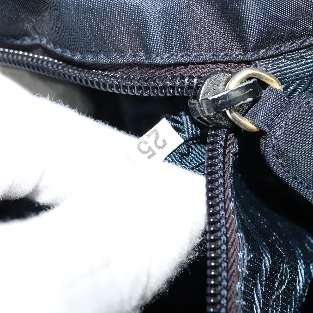 Prada Metal Handles Tote Tessuto, NAVY, NYLON, Tote bag