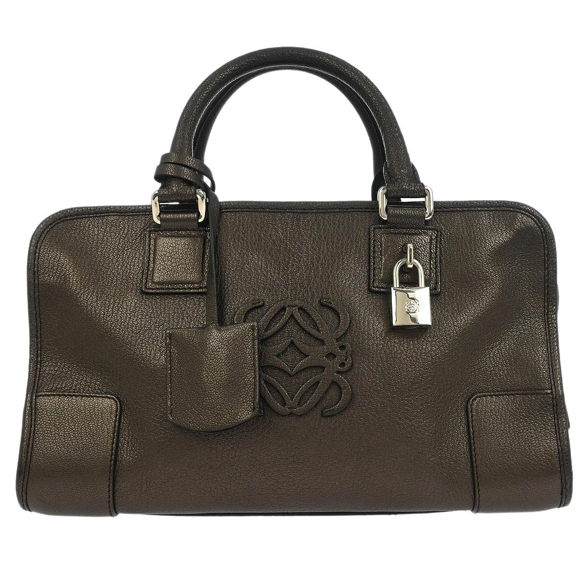 Loewe Amazona Bag Leather, BROWN, LEATHER, Handbag