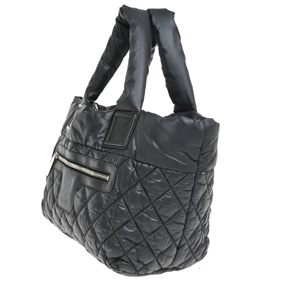 Chanel Coco Cocoon Reversible Tote Quilted Nylon, BLACK, NYLON, Tote bag