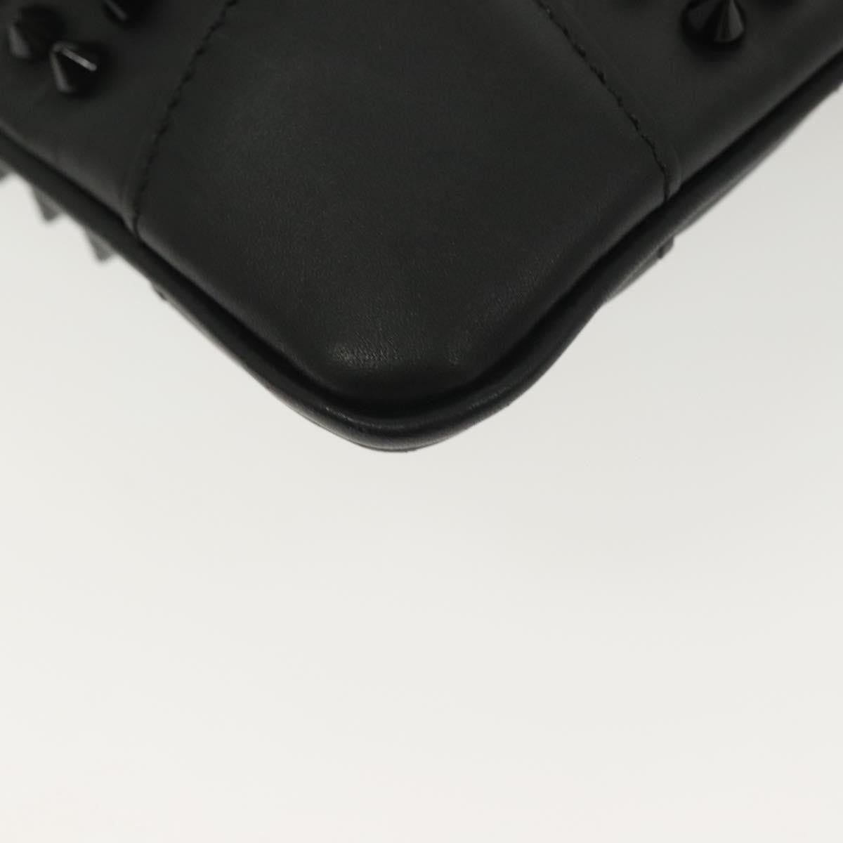 Christian Louboutin Loubiclutch Spiked Leather, BLACK, LEATHER, Shoulder bag