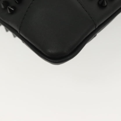 Christian Louboutin Loubiclutch Spiked Leather, BLACK, LEATHER, Shoulder bag