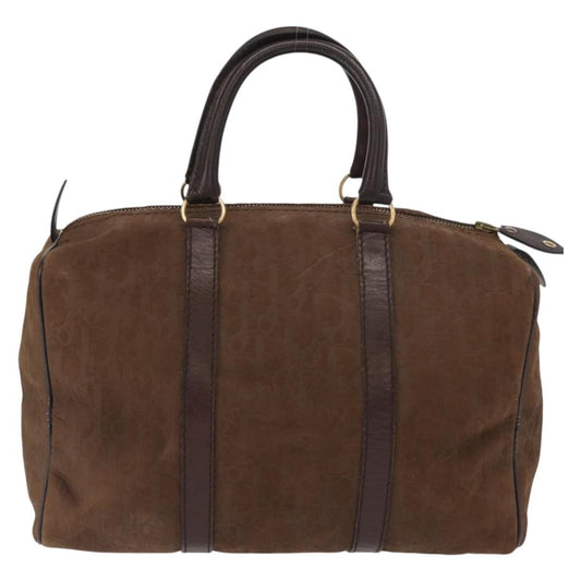 Christian Dior Vintage Trotter Boston Bag Canvas, BROWN, CANVAS, Travel bag