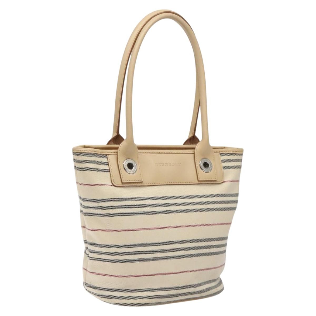 Burberry Nova Check Tote Canvas and Leather, BEIGE, CANVAS, Tote bag