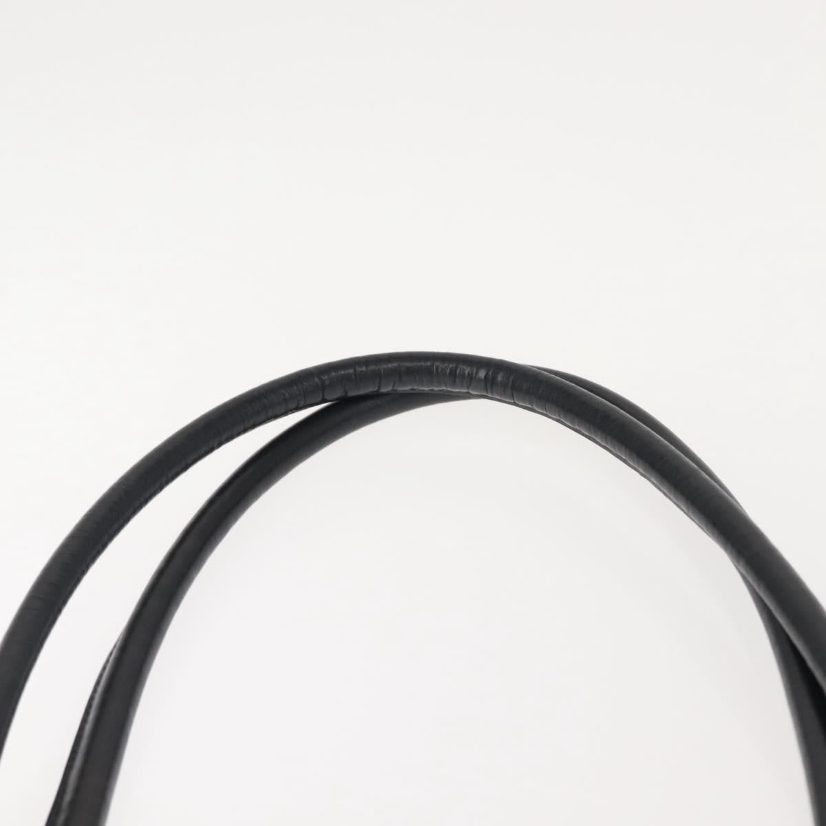 Salvatore Ferragamo Gancini Shoulder Bag Leather, NAVY, LEATHER, Shoulder bag