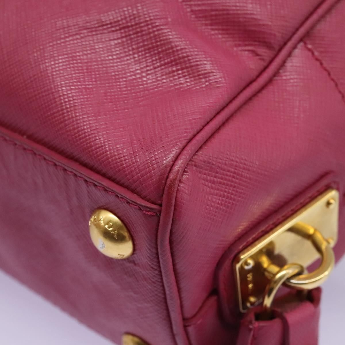 Prada Vintage Bauletto Bag Leather, PINK, LEATHER, Handbag