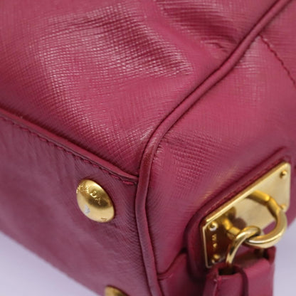 Prada Vintage Bauletto Bag Leather, PINK, LEATHER, Handbag