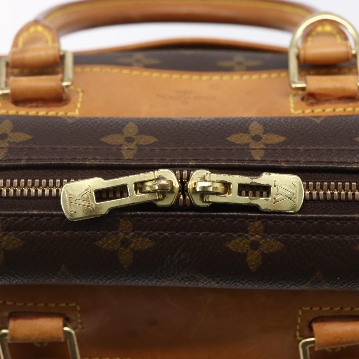 Louis Vuitton Deauville Handbag Monogram Canvas, BROWN, CANVAS, Handbag