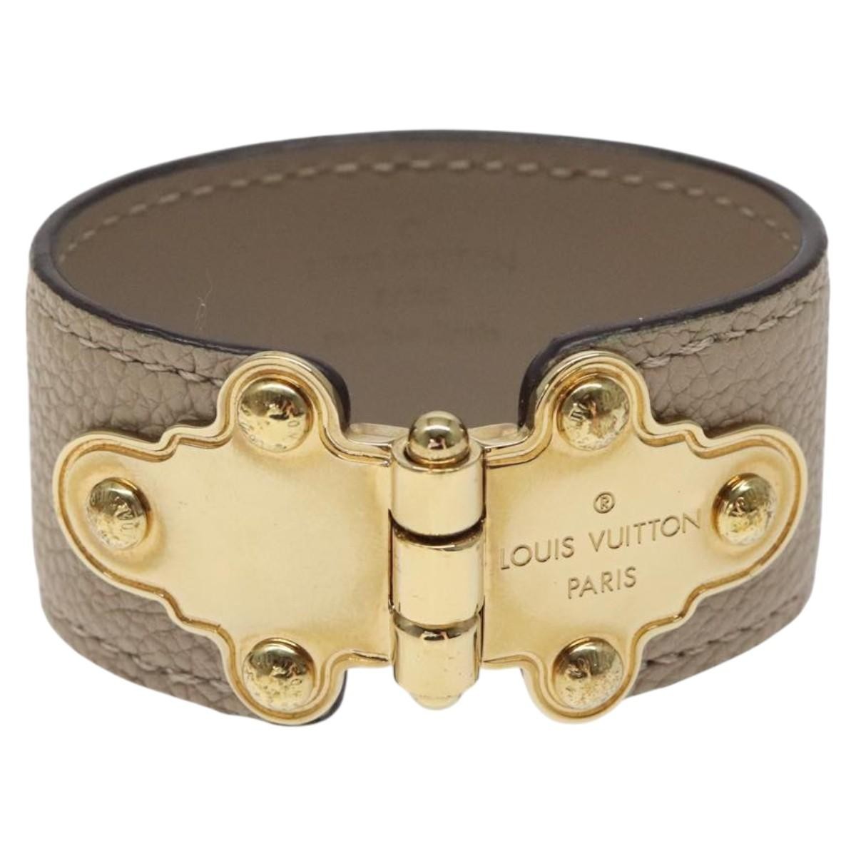 Louis Vuitton Save It Bracelet Leather, BEIGE, LEATHER, Bracelet
