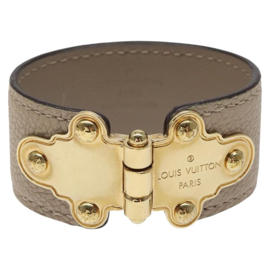 Louis Vuitton Save It Bracelet Leather, BEIGE, LEATHER, Bracelet