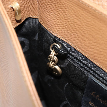 Salvatore Ferragamo Vintage Handbag Leather, BROWN, LEATHER, Handbag