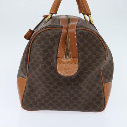 Celine Vintage Boston Bag Macadam Coated Canvas, BROWN, CANVAS, Travel bag