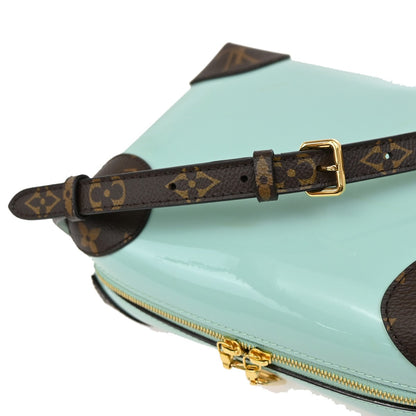 Louis Vuitton Venice Handbag Vernis with Monogram Canvas, GREEN, PATENT_LEATHER, Shoulder bag