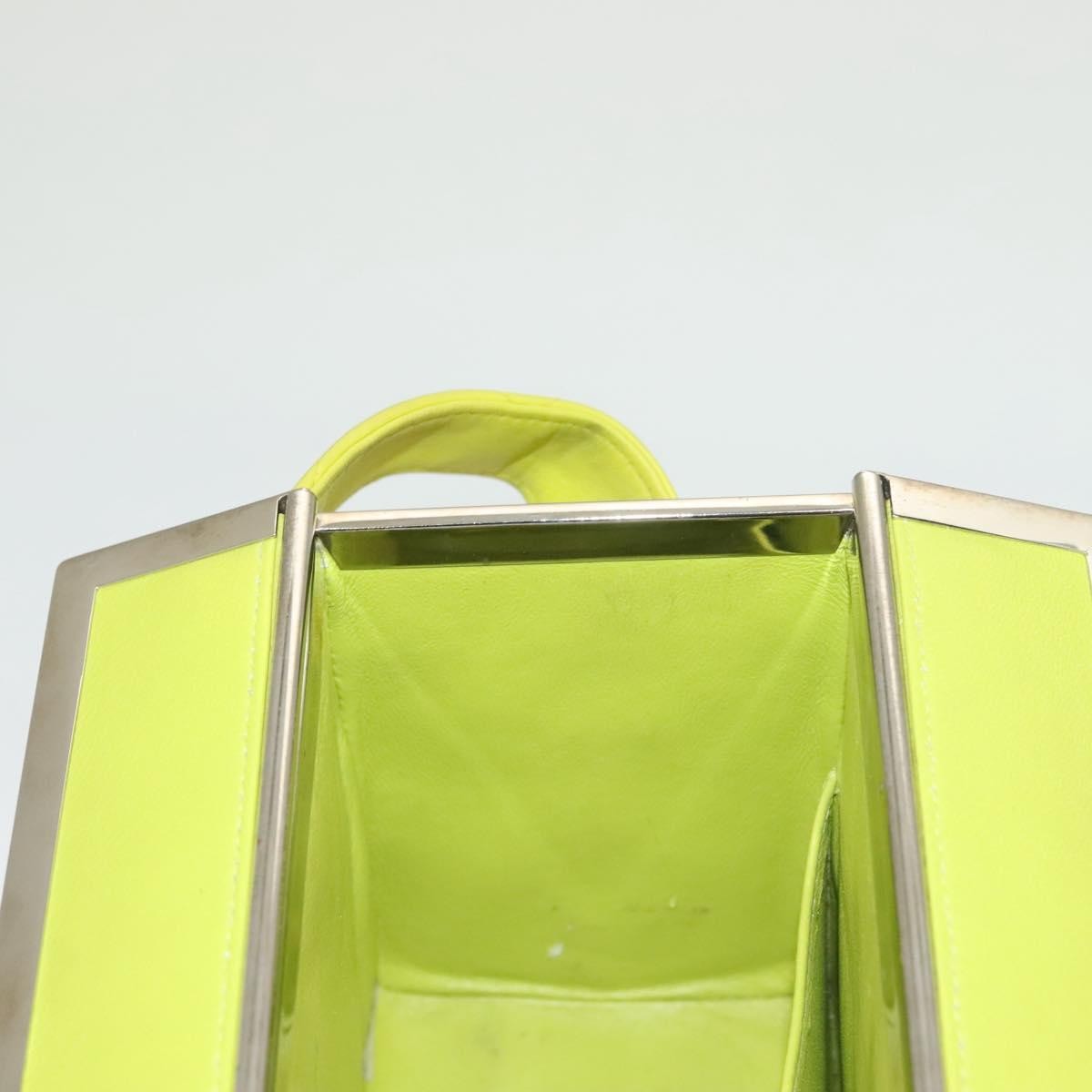 Chanel Vintage Metal Box Bag Quilted Lambskin, YELLOW, LEATHER, Handbag