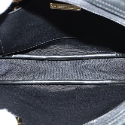Christian Dior Vintage Shoulder Bag Leather, BLACK, LEATHER, Shoulder bag