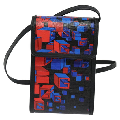 Gucci Flap Square Shoulder Bag Canvas, BLACK, CANVAS, Shoulder bag