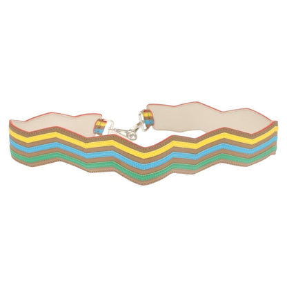 Fendi Zig Zag Shoulder Strap Leather, MULTICOLOUR, LEATHER, Straps