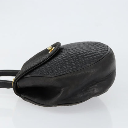 Bally Vintage Handbag Quilted Leather, BLACK, LEATHER, Handbag