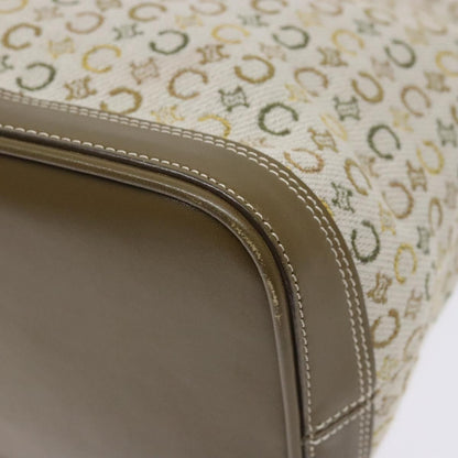 Celine Vintage Macadam Shoulder Bag Canvas, KHAKI, CANVAS, Shoulder bag
