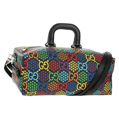 Gucci Convertible Duffle Backpack Psychedelic Print GG Coated Canvas, MULTICOLOUR, PVC, Travel bag