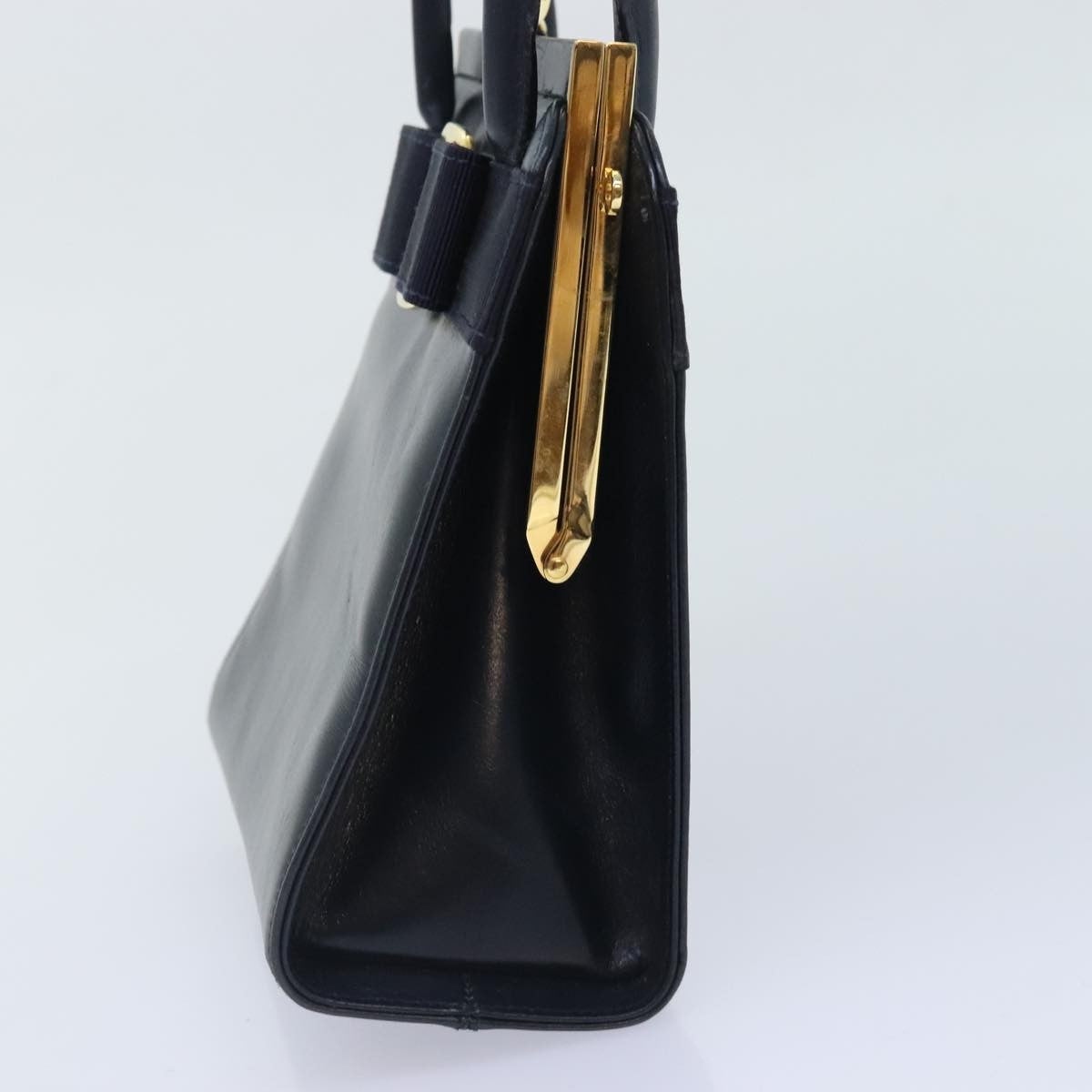 Salvatore Ferragamo Vala Handbag Leather, NAVY, LEATHER, Handbag