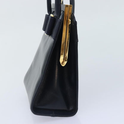 Salvatore Ferragamo Vala Handbag Leather, NAVY, LEATHER, Handbag