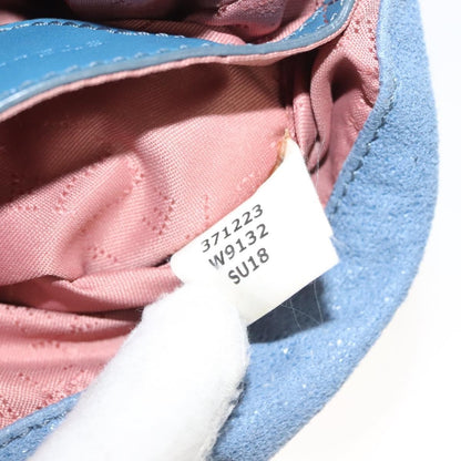 Stella McCartney Falabella Fold Over Crossbody Bag Suede, BLUE, SUEDE, Crossbody bag