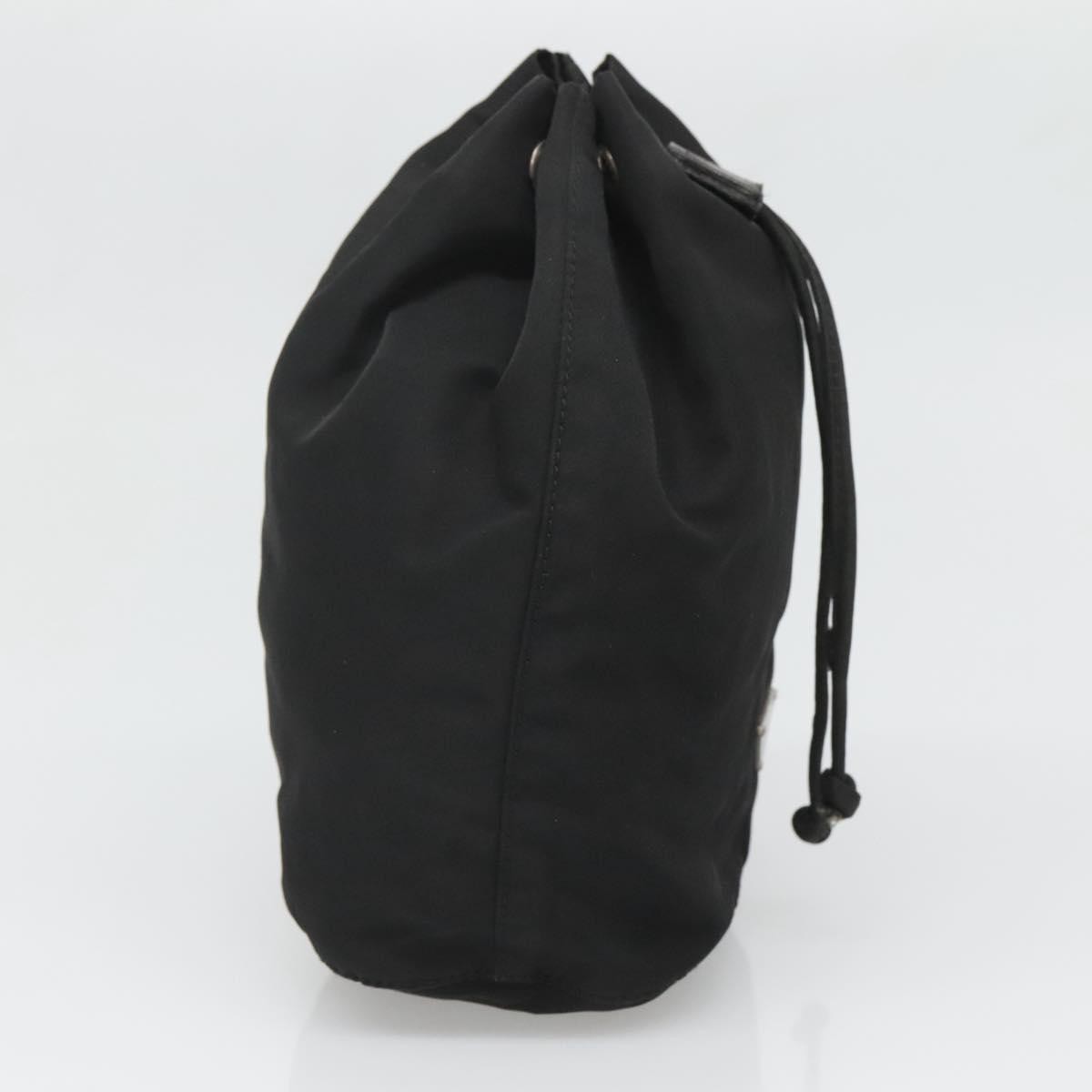 Prada Vela Drawstring Bucket Pouch Tessuto, BLACK, NYLON, Clutche & pouche