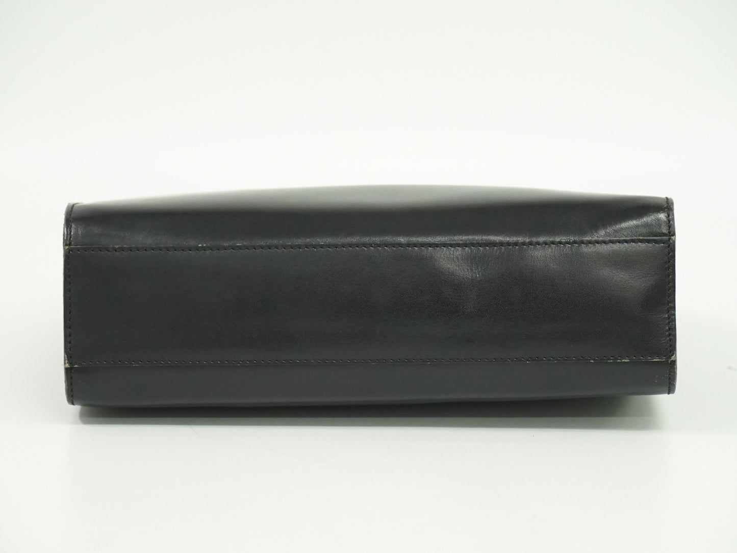 Celine Gancini Handbag Leather, BLACK, LEATHER, Handbag