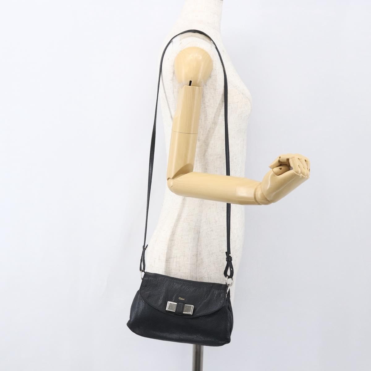 Chloe Lily Shoulder bag Leather, BLACK, LEATHER, Shoulder bag