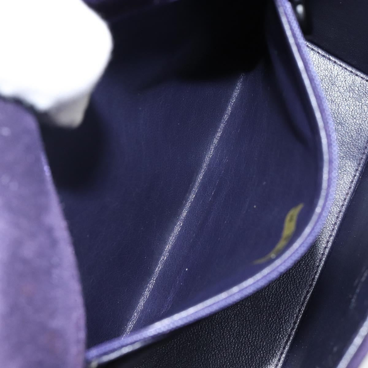 Chanel Flap Clutch Shearling, PURPLE, SUEDE, Clutche & pouche