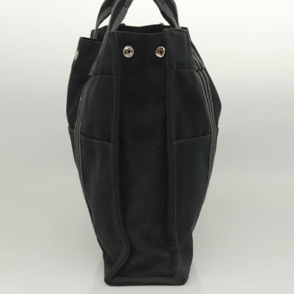 Hermes Fourre Tout Tote Canvas, BLACK, CANVAS, Tote bag