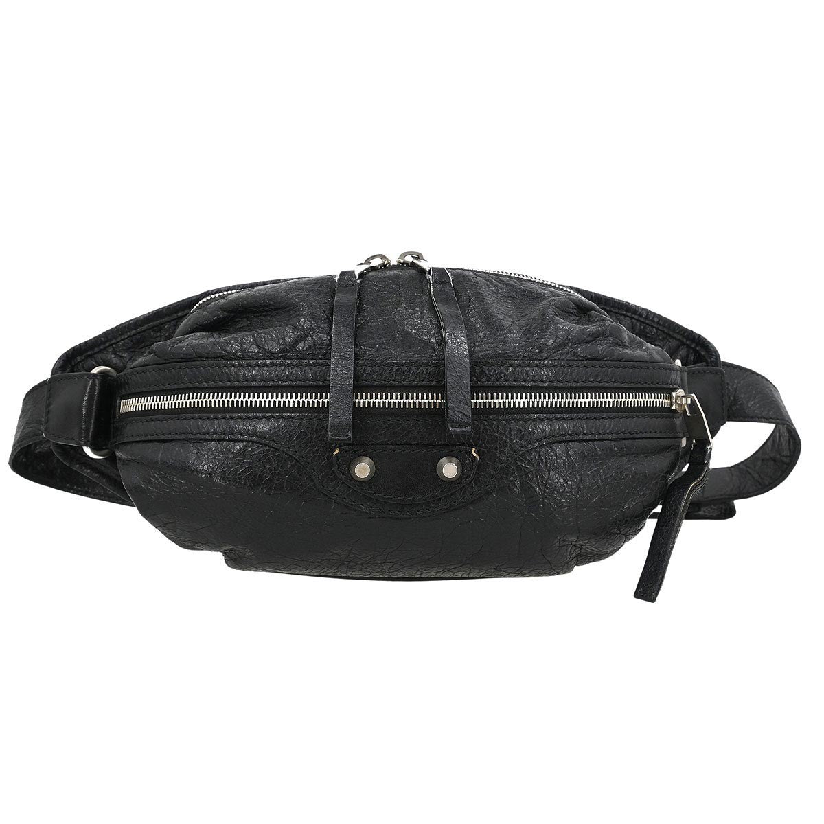 Balenciaga Neo Lift Classic Studs Waist Bag Leather, BLACK, LEATHER, Clutche & pouche